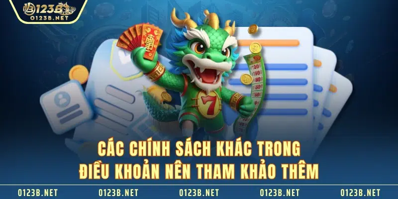 Các chính sách khác trong điều khoản nên tham khảo thêm 